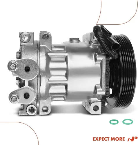 Miniatura 9 de A-Premium Compresor de A/C con embrague compatible con Jeep Liberty 2.4L 2002-2005, Sport Utility, SD7H15 Style, 6 ranuras, conector de 2 pines