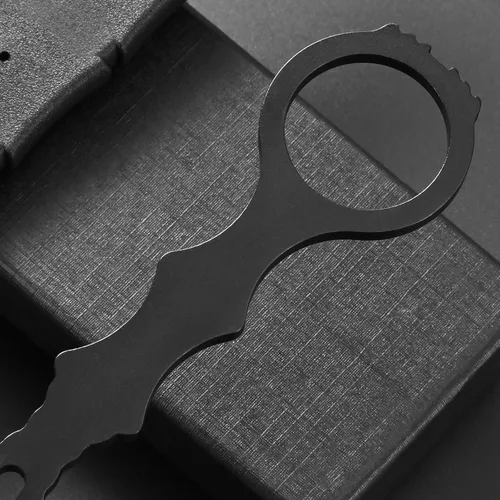Miniatura 5 de Gtkii GTK397 Cuchillo fijo Cool con hoja de acero D2, mango de acero inoxidable, cuchillo herramienta EDC para camping, aventura al aire libre