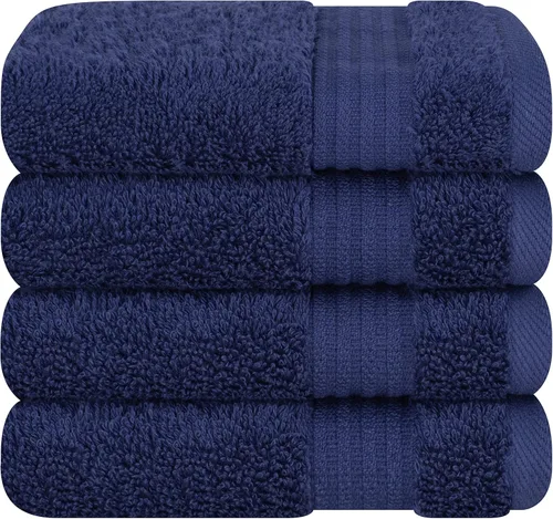 Miniatura 19 de Cotton Paradise - Juego de 4 toallas de mano para baño, 100% algodón turco, toallas suaves y absorbentes para la cara, toallas de mano color gris