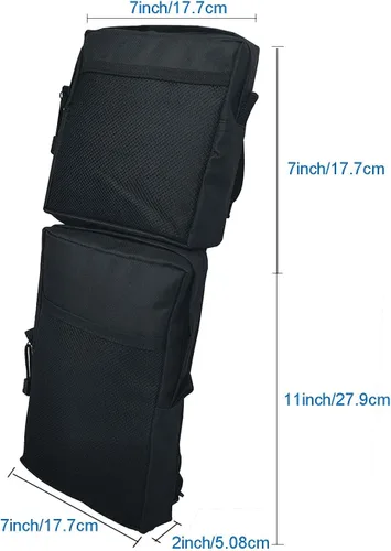 Miniatura 6 de Paquete de 2 bolsas de guardabarros para cuatrimoto, bolsas de sillín para tanque de ATV, paquete de almacenamiento de carga