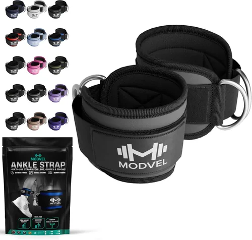 Miniatura 25 de Modvel Gym Ankle Strap for Cable Machines – Glute & Leg Kickback Ankle Straps for Gym Workouts – Adjustable, Padded Support for Strength Training