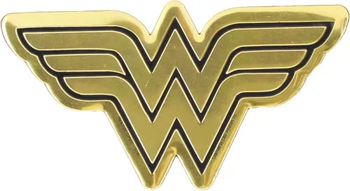 DC Comics Originals Wonder Woman - Adhesivo metálico con el logotipo de la Mujer Maravilla, color dorado,