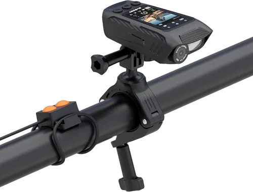 SVBONY Cámara de bicicleta con pantalla inteligente, cámara de acción 4K60fps con rastreador GPS, velocímetro/odómetro, antivibración, luces de