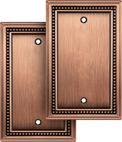 Miniatura 49 de Henne Bery Sunken Pearls - Placa de pared decorativa resistente para interruptor, cubierta para tomacorrientes (doble dúplex, níquel satinado)