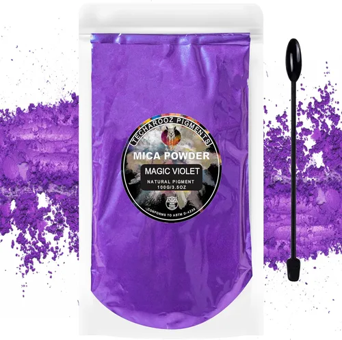 Miniatura 16 de Polvo de mica verde malaquita para resina epoxi, 3.5 onzas, bolsa sellada, pigmento en polvo de 2 tonos para brillo de labios, uñas, colorante