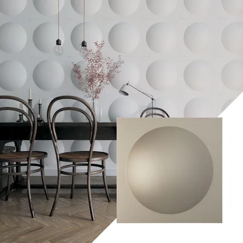 Miniatura 24 de Ekena Millwork 19 5/8 pulgadas de ancho x 19 5/8 pulgadas de alto, Sloane EnduraWall decorativo 3D, cromo brillante (cubre 2.67 pies cuadrados).