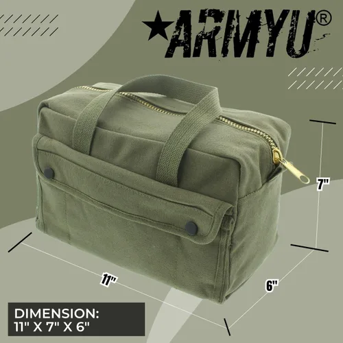 Miniatura 4 de Bolsa de herramientas de lienzo resistente, bolsa de transporte de campo militar, bolsa de almacenamiento de suministro de propósito general
