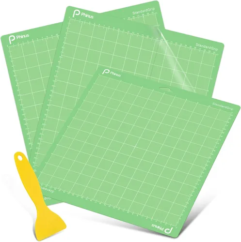 Paquete de 3 alfombrillas de agarre estándar de 12 x 12 pulgadas, alfombrillas de corte reutilizables para manualidades, alfombrillas de corte para