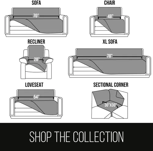 Miniatura 9 de Sofa Shield - Funda para sillón reclinable con correa patentada, protector de cojín, funda reversible diseñada en EE. UU. resistente a manchas