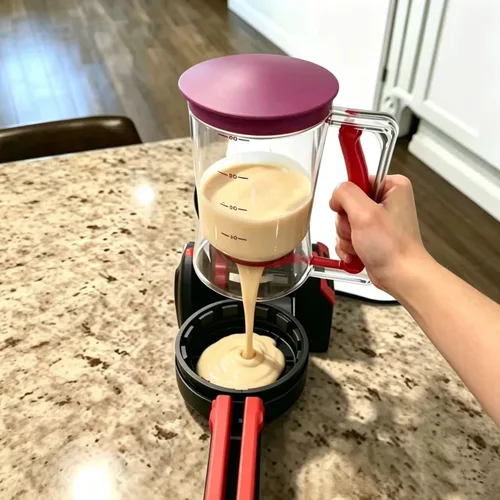Miniatura 4 de BBSTARZ Separador de masa para magdalenas, crepes, galletas, pasteles, gofres y crema. Separador de masa y crema. Vaso medidor para horneado. rojo