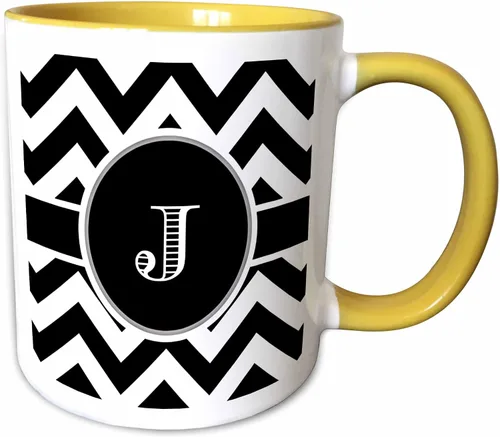 Miniatura 12 de 3dRose Taza, 15oz, Negro/Blanco