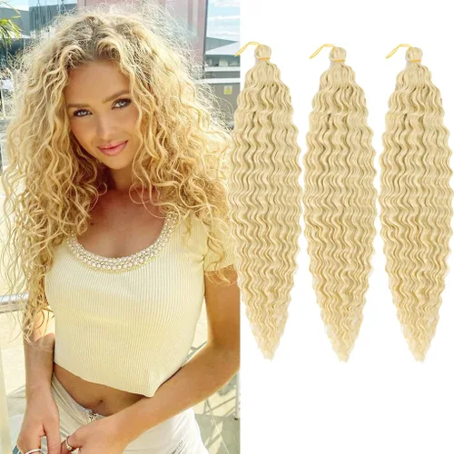 Miniatura 56 de 3 trenzas de ganchillo Passion Twist, cabello sintético preseparado para trenzar de 14 pulgadas, 3 paquetes de cabello trenzado pretrenzado