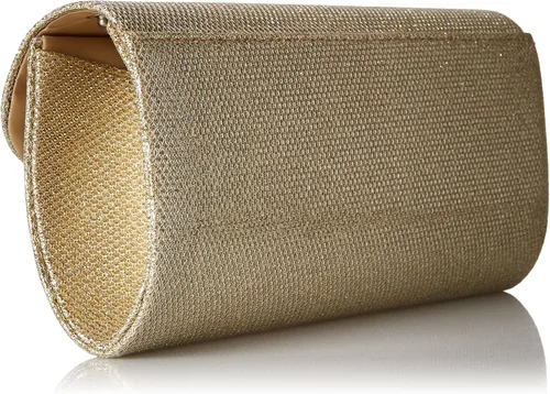 Miniatura 2 de Bolsos de mano oblicuos con purpurina y solapa para mujer, Oro