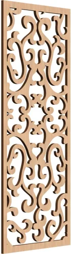 Miniatura 123 de Smithfield Paneles de pared decorativos de madera con calado, 13 3/8 pulgadas de ancho x 34 3/8 pulgadas de alto x 3/8 de alto, roble rojo rojo