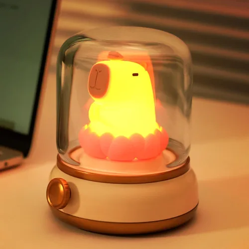 Miniatura 11 de WANIDEA Chibi Flame - Juego de 2 lámparas de noche, estilo anime, adorables y acogedoras, retro, recargable, para decoración, accesorios de Amarillo