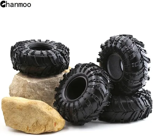 Miniatura 3 de 4 unidades 2.2 neumáticos sobre orugas OD 5.512 in goma suave RC barro neumáticos para escala 1/10 RC Rock Crawler coche Axial SCX10 90047 D90 TF2