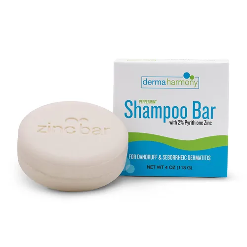 Miniatura 2 de Pastilla de jabón Dermaharmony con 2% de piritiona de zinc para caspa y dermatitis seborreica - Menta (4 onzas)