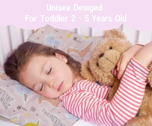 Miniatura 2 de Funda de almohada para niños pequeños, paquete de 2 fundas de almohada 100% algodón para niños y niñas, funda de almohada de 15 x 23 pulgadas, se