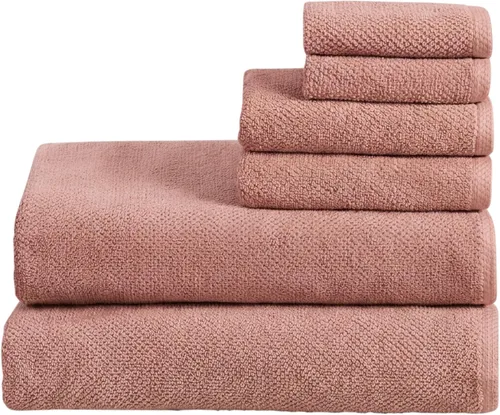 Miniatura 14 de Great Bay Home - Juego de 4 toallas de baño de 54x27, 100% algodón - Toallas absorbentes, de secado rápido y duraderas para decoración del baño