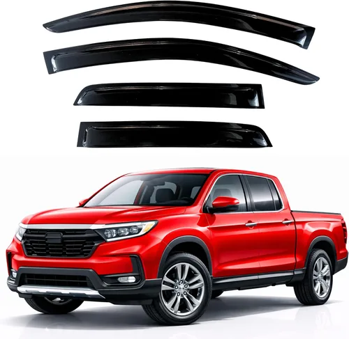 Miniatura 126 de KPY Visor de ventana compatible con Hyundai Tucson 2021-2025, 4 piezas de deflector de ventilación para ventana lateral, estilo Mugen, protector