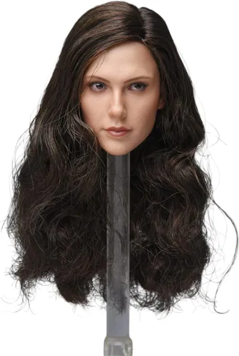 Miniatura 8 de Esculpe de cabeza femenina a escala 1/6, figura de acción de cuerpo de figura de acción europea para niña de belleza europea, Rizos de pelo tallada