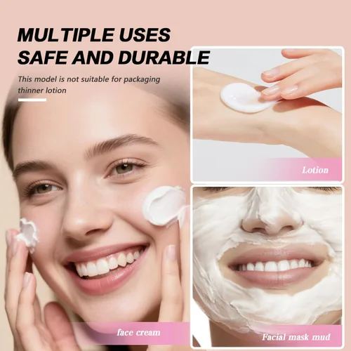 Miniatura 3 de 6 unidades de 8.5 fl oz/8 oz blanco vacío plástico cosméticos contenedores con tapa redonda para crema facial DIY exfoliante corporal máscara loción