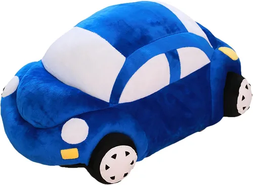 zhidiloveyou Almohada con forma de coche de peluche azul con forma de coche lindo regalo de decoración para niños 11.8 pulgadas
