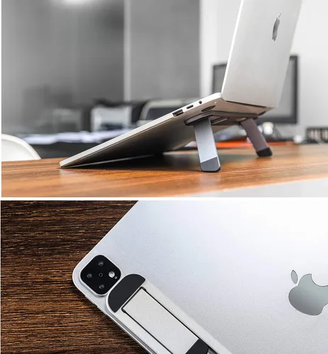 Miniatura 6 de Elevador de computadora portátil para escritorio, soporte plegable de aluminio para laptop para modelos de 10 a 16 pulgadas, incluyendo MacBook