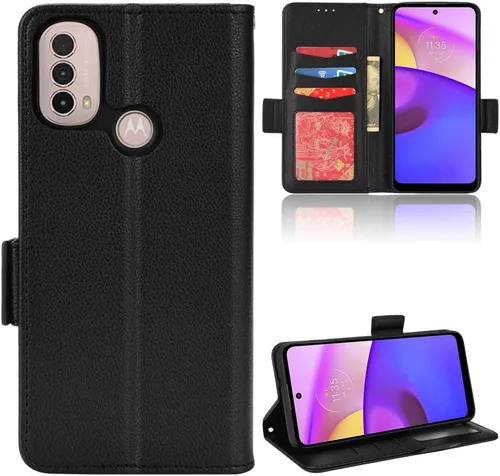 Miniatura 285 de Funda de piel sintética compatible con Motorola Moto E22 4G, funda de piel sintética compatible con Motorola Moto E22i 4G, color negro
