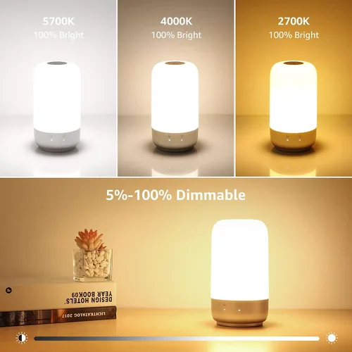 Miniatura 7 de Lepro Bundle - Lámpara de escritorio LED blanca y lámpara de mesa LED (plata)