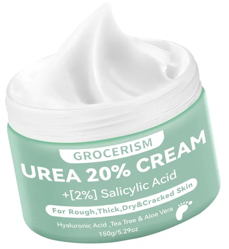 Miniatura 11 de Grocerism Crema de urea 40 por ciento para pies más 2% ácido salicílico 5.29 onzas Crema de pies y manos de máxima fuerza con ácido hialurónico