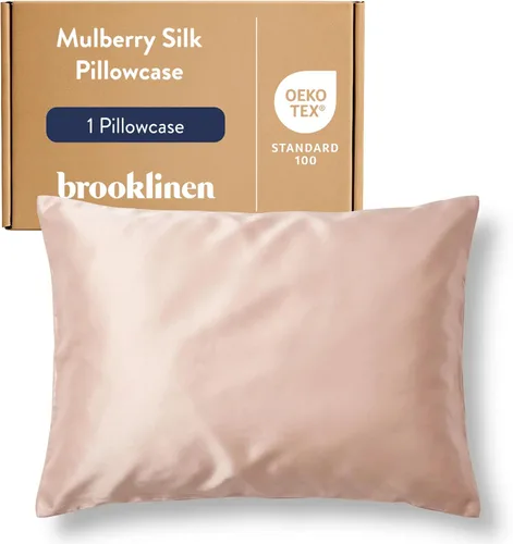 Brooklinen Funda de almohada de seda de morera – Funda de almohada de seda 100% pura, suave y duradera, comodidad antifricción, textura suave de
