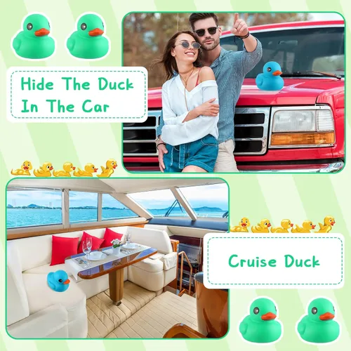 Miniatura 4 de Honoson Pato de Goma Gigante de 6.89 Pulgadas Pato de Goma Grande Patito Grande Juguete de Baño con Sonido Chirriante para Verano Baby Shower Fiesta