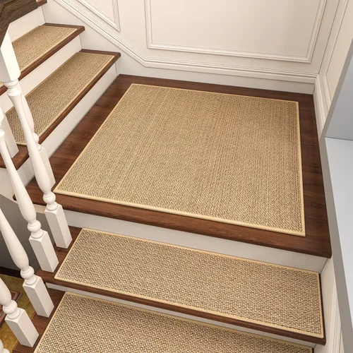 Miniatura 10 de PADOOR Peldaños de escalera antideslizantes, alfombras de escalera con respaldo de goma para escalones de madera, 15 piezas de peldaños de escalera