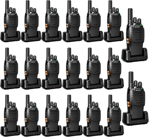 Retevis H-777 - Walkie Talkies de 2 vías de largo alcance, Radios bidireccionales recargables, Walkie Talkies manos libres para adultos con base de