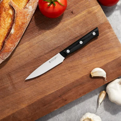 Miniatura 2 de HENCKELS Cuchillo de pelar dinámico afilado de 4 pulgadas, diseño alemán informado por más de 100 años de maestría, negro/acero inoxidable