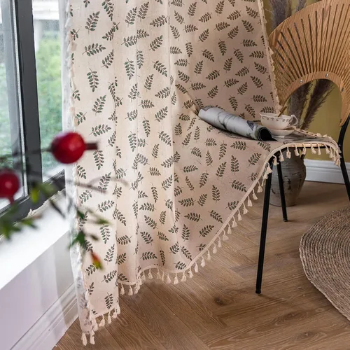Miniatura 10 de STACYPIK Cortinas rústicas florales para ventana, cortinas semiopacas transpirables de 63 pulgadas de largo, 2 paneles lavables, cortinas filtrantes