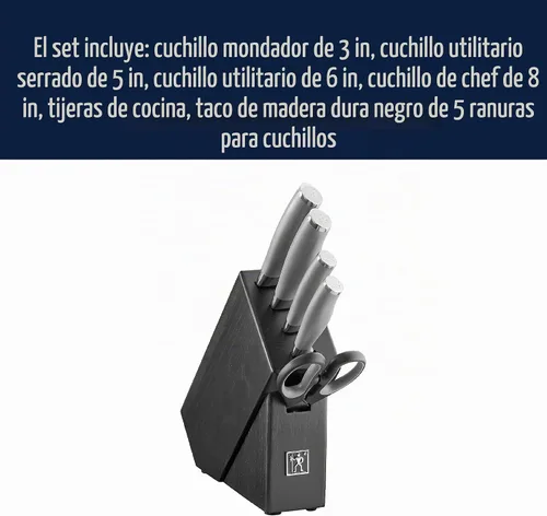 Miniatura 9 de Henckels Modernist - Juego de bloques de cuchillos de estudio de 6 piezas