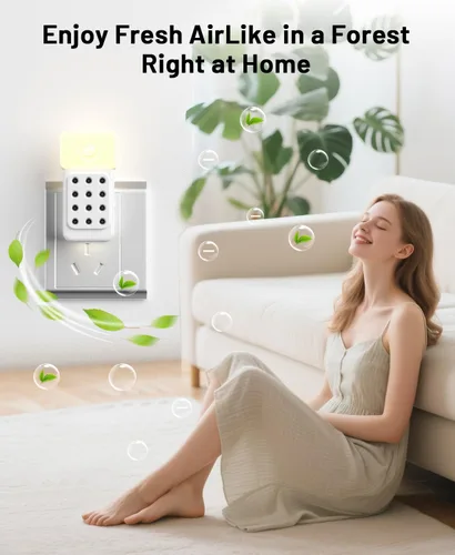 Miniatura 4 de ySky Purificador de aire enchufable para el hogar (paquete de 3), purificadores de aire de iones negativos con sensor de movimiento, mini