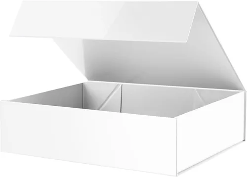 Miniatura 20 de PACKHOME Caja de regalo de 11.5 x 8 x 2.5 pulgadas, caja resistente para camisas con tapa magnética para múltiples ocasiones (negro brillante)