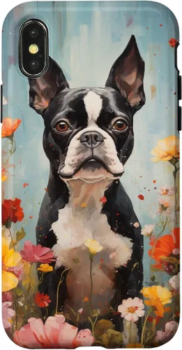 Miniatura 5 de Boston Terrier in Flower Garden Dog Art Lovers Design Case for iPhone 17