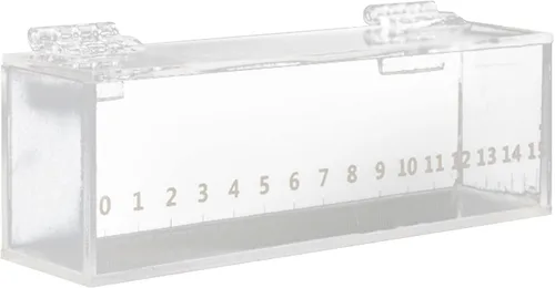 Miniatura 7 de MagiDeal Caja de visualización de peces de pesca de acrílico con tapa, mini acuario al aire libre e interior, pequeña, portátil, caja segura