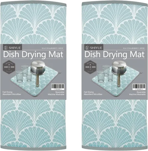 Miniatura 8 de SHIYUE Tapete de secado de platos para encimera de cocina, súper absorbente, decoración de cocina de primavera, tapete de secado de microfibra