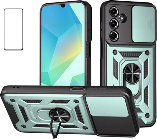Miniatura 12 de Funda para Motorola Moto G 5G 2024 con protector de pantalla, funda protectora con protector de cámara, funda protectora con función atril para Moto