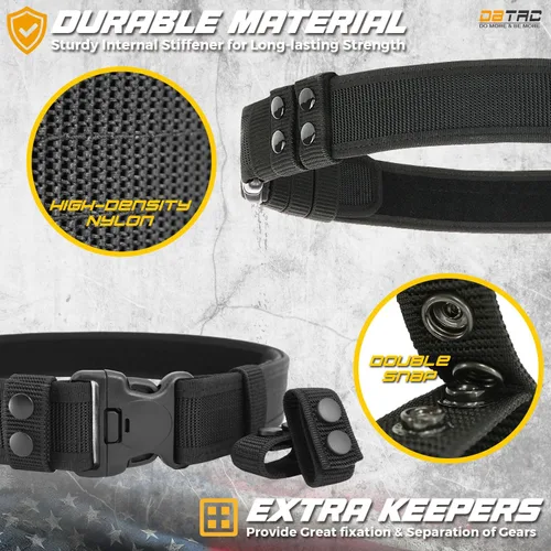 Miniatura 4 de DBTAC Cinturón de Servicio de Nylon de 2" con 4 Sujetadores Cinturones Utilitarios Tácticos de Policía Seguridad para Aplicación de la Ley Patrulla
