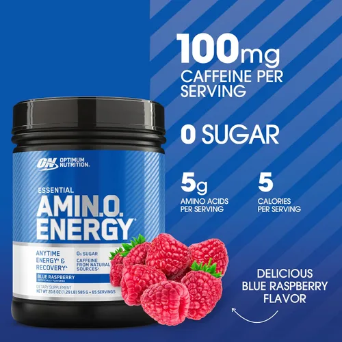 Miniatura 2 de Optimum Nutrition Amino Energy - Polvo energético para antes del entrenamiento con té verde, BCAA, aminoácidos, extracto de café verde, sabor