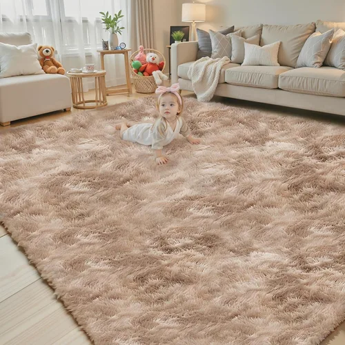 Miniatura 102 de Alfombras circulares súper suaves para niñas, castillo de princesa, tienda de campaña de 5 diámetros, alfombras circulares de área para dormitorio