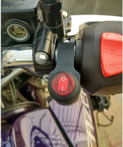 Miniatura 3 de 12 V impermeable 7/8 pulgadas manillar de motocicleta LED interruptor de encendido y apagado de motocicleta interruptor de manillar