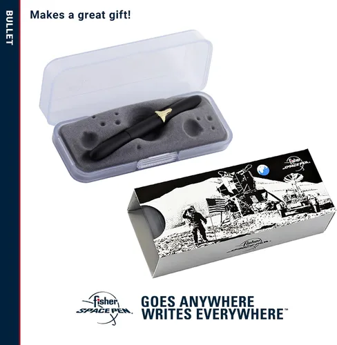 Miniatura 8 de Fisher Space Pen - Bolígrafo con emblema negro mate, bolígrafo presurizado, tamaño compacto, escribe al revés, temperaturas extremas, tinta negra
