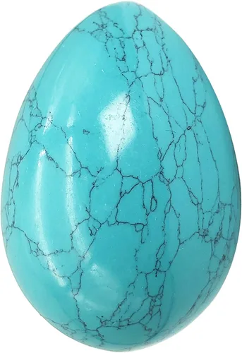 Miniatura 14 de Huevo de piedra pulida para el día de Pascua, palma/bolsillo/preocupación Enegry cristal curativo figura Fengshui, soadalite 1.8 x 1.3 pulgadas